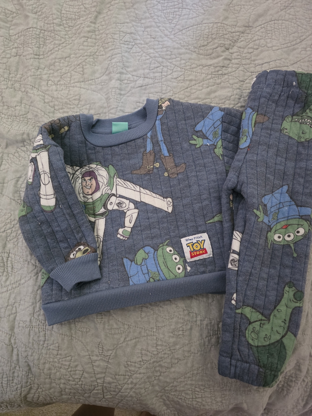 Toy Story Disney Blue Quilted Set